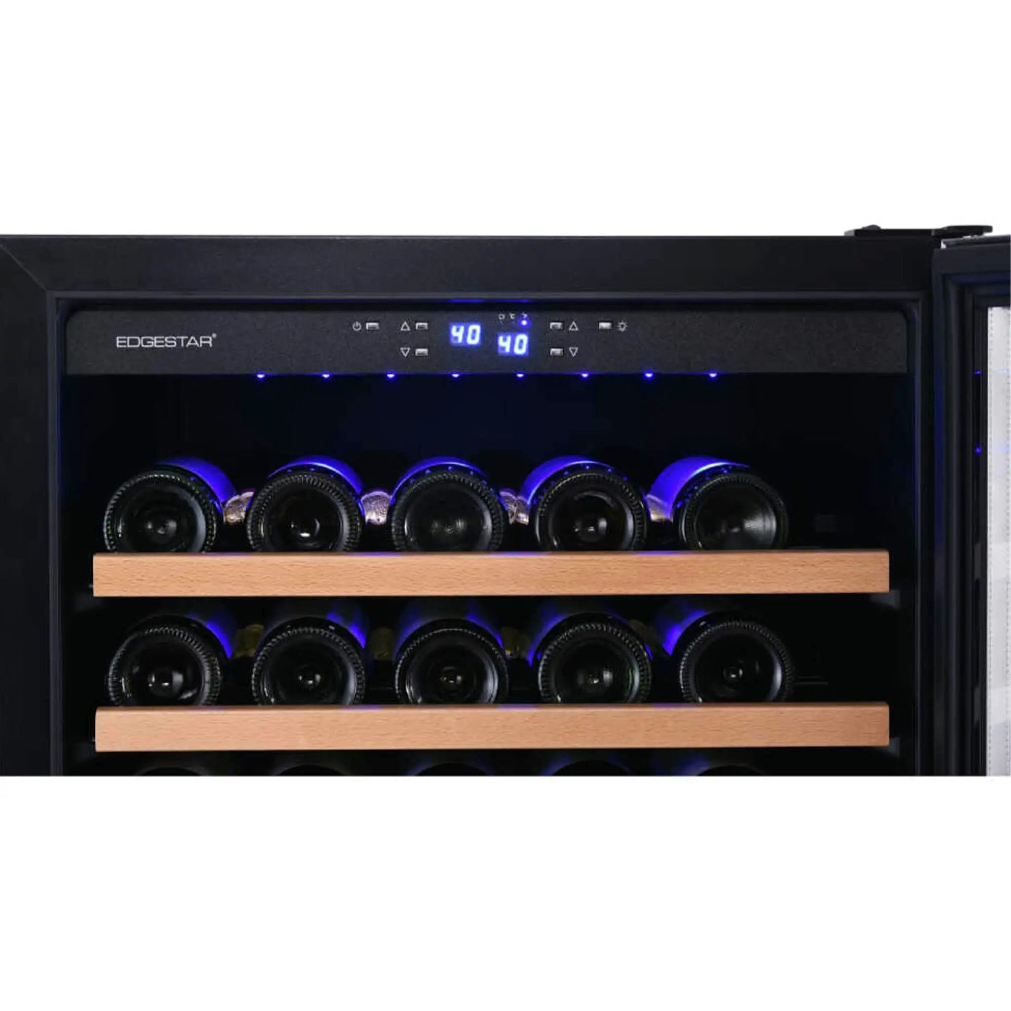 Edgestar 24-Inch 142 Bottle Built-In Dual Zone Double Door Wine Cooler With Door Lock [CWR1553DD] (SAK30742) by SAKSBY WHOLESALE