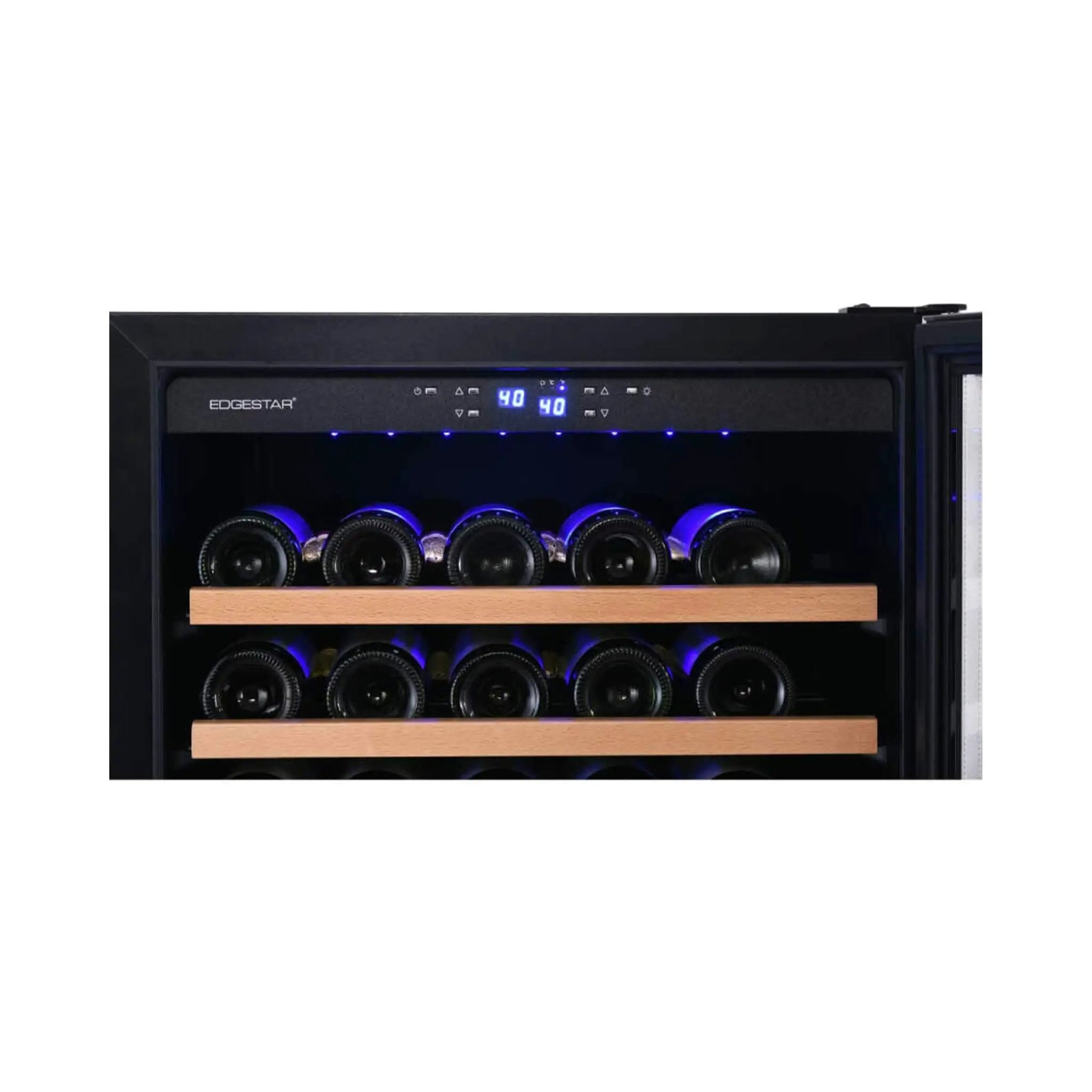 Edgestar 24-Inch 142 Bottle Built-In Dual Zone Double Door Wine Cooler With Door Lock [CWR1553DD] (SAK30742) by SAKSBY WHOLESALE