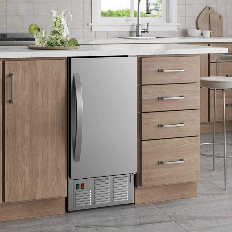 Edgestar 15-Inch Outdoor Undercounter Ice Maker W/ 50 LBS Daily Ice Production [OIM450SS] (SAK84720) by SAKSBY WHOLESALE