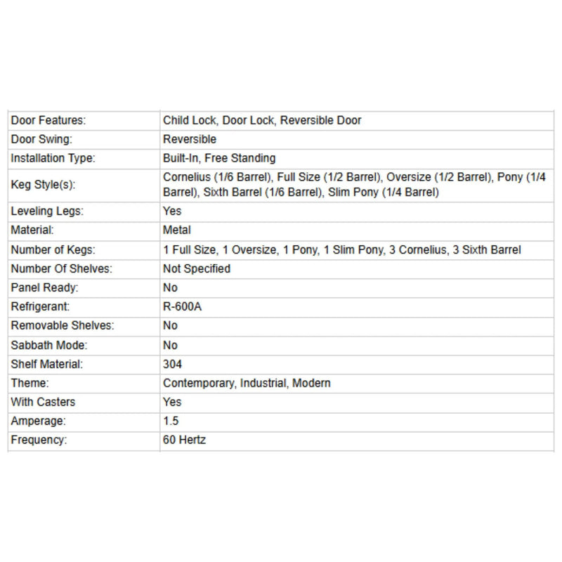 Edgestar 24-Inch Outdoor Kegerator Conversion Refrigerator With Forced Air Refrigeration [BR7001SSOD] (SAK17462) by SAKSBY WHOLESALE