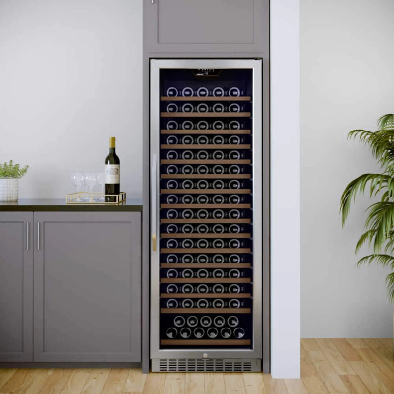 Edgestar 24-Inch Wide 151 Bottle Capacity Freestanding Single Zone Wine Cooler With Even Cooling Technology (SAK30756) by SAKSBY WHOLESALE