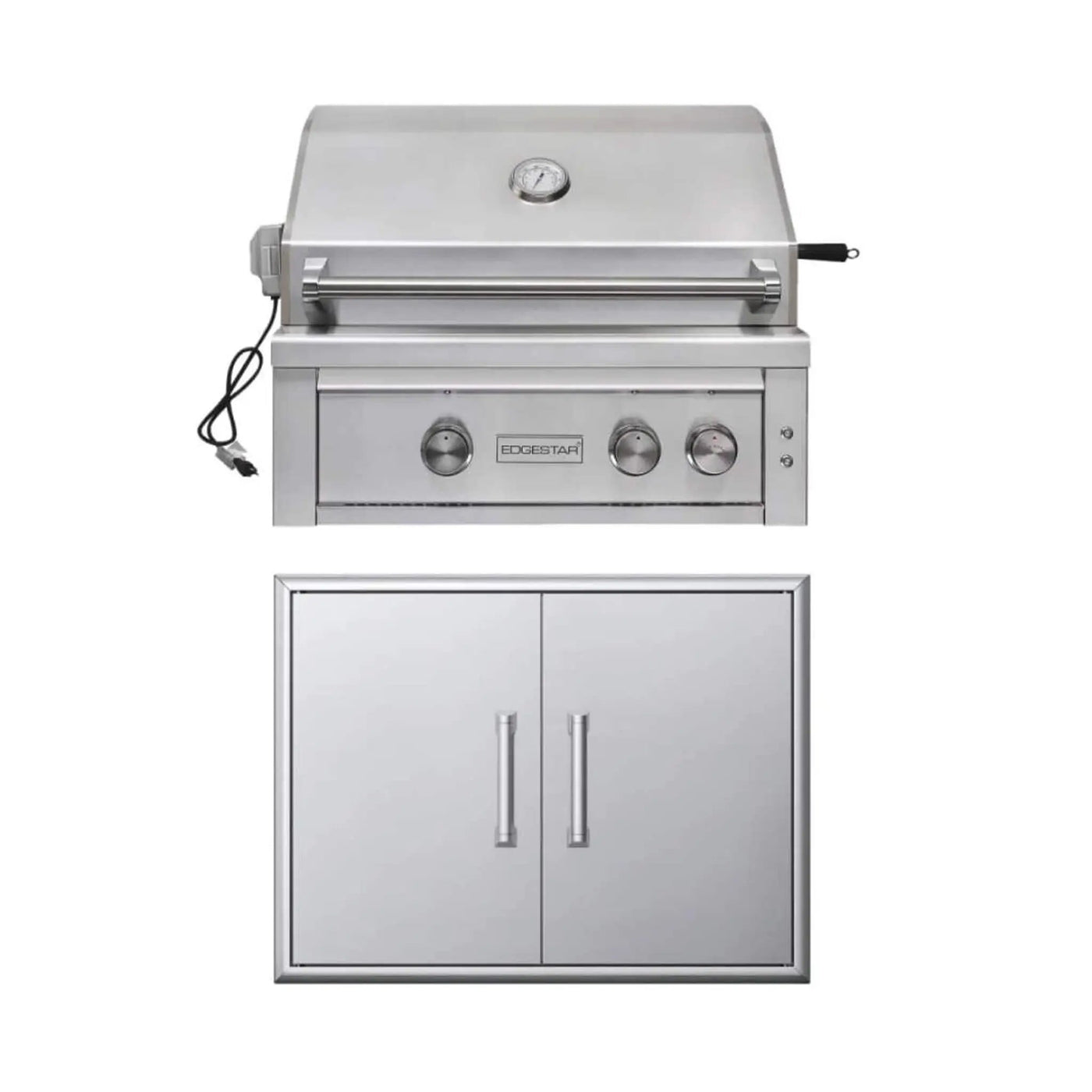 Edgestar 60K BTU 30-Inch Built-In Grill Kit With Insulated Jacket And Double Access Doors [GRL300IBKIT] (SAK82568) by SAKSBY WHOLESALE
