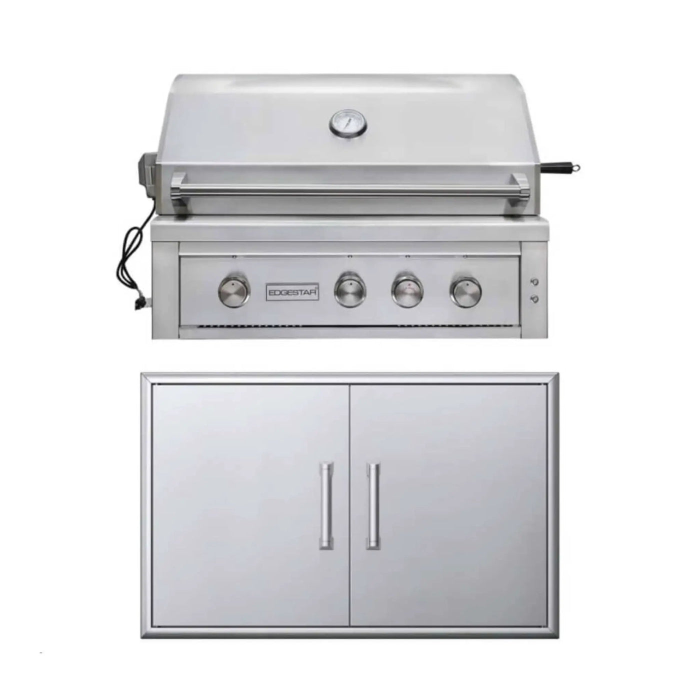 Edgestar 89K BTU 36-Inch Built-In Grill With Insulated Jacket And Double Access Doors [GRL360IBKIT] (SAK78429) by SAKSBY WHOLESALE