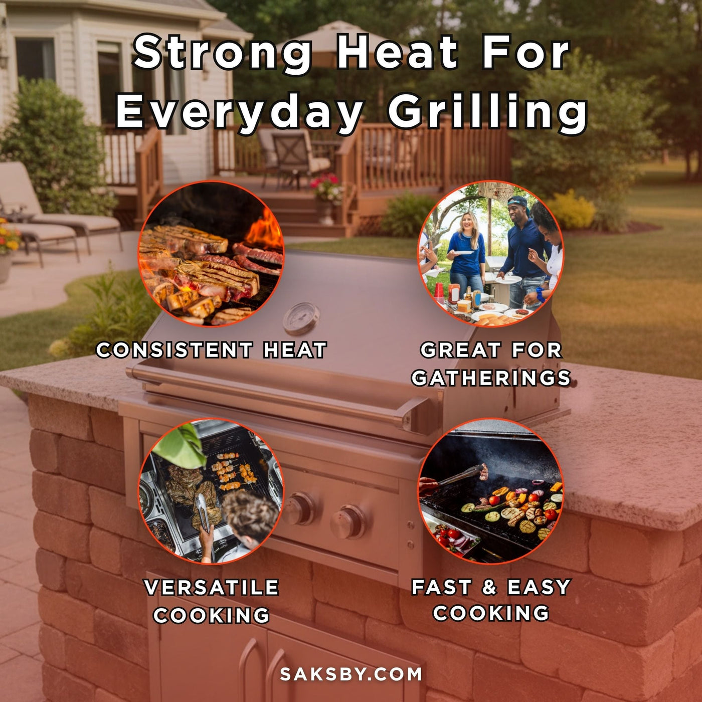 Edgestar 89K BTU 36-Inch Built-In Grill With Rotisserie And LED Lighting (SAK49230) by SAKSBY WHOLESALE