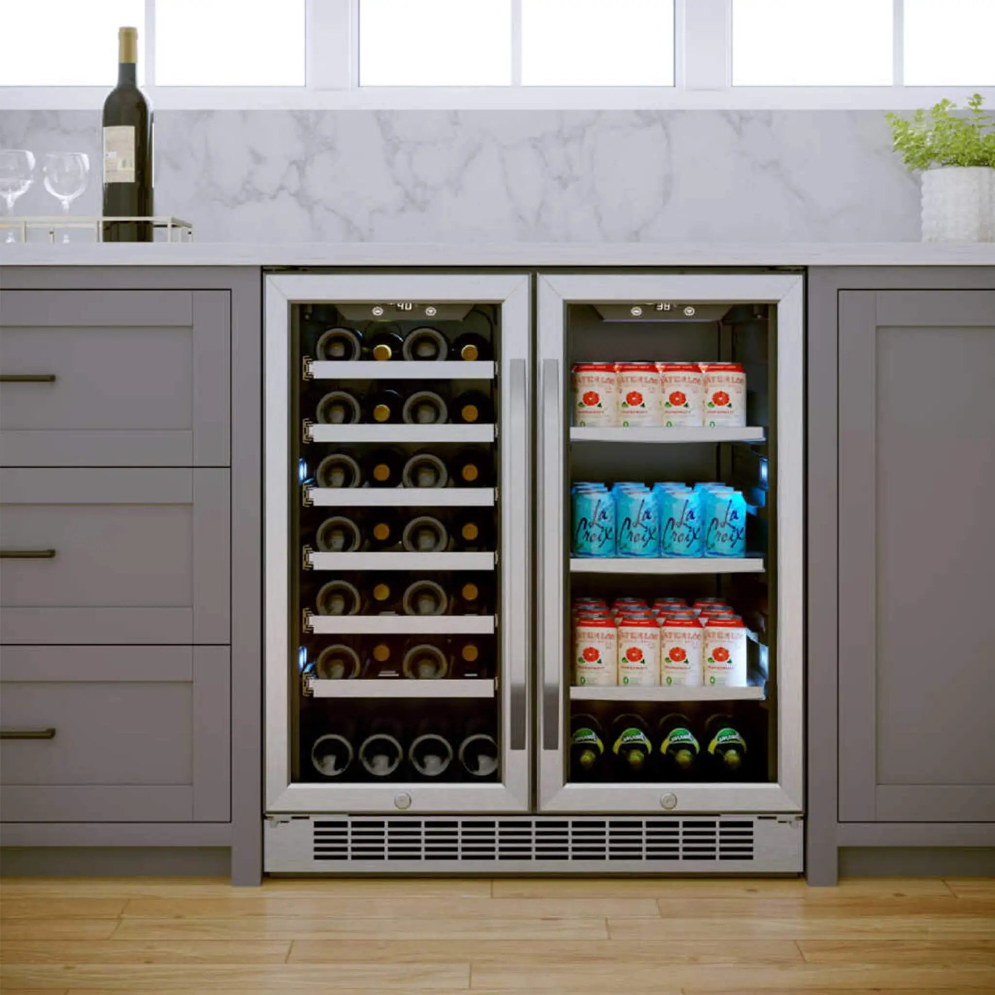 Edgestar 30-Inch Wide 28 Bottle Built In Dual Zone Beverage Center With 86 Can Capacity (SAK35972) by SAKSBY WHOLESALE