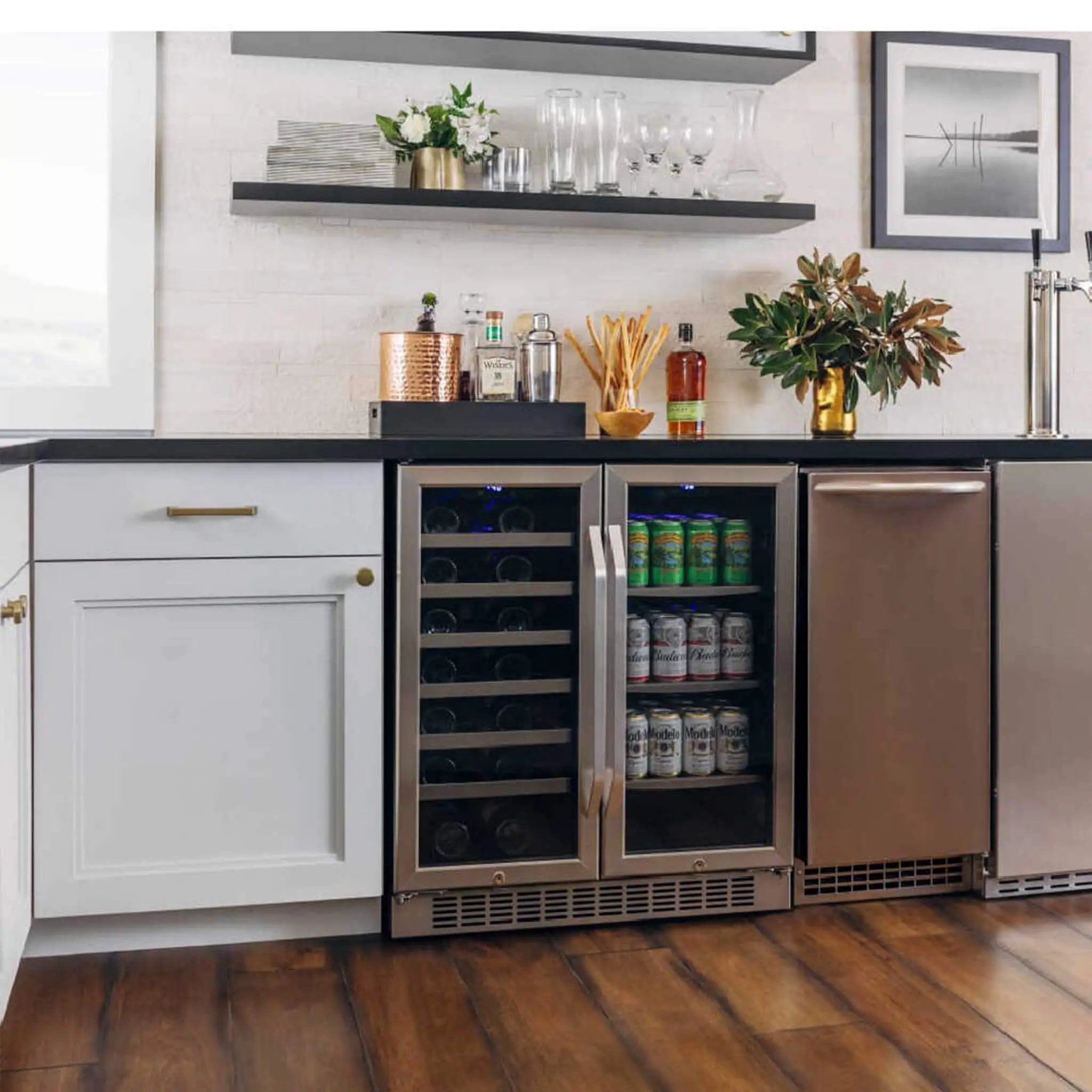 Edgestar 30-Inch Wide 28 Bottle Built In Dual Zone Beverage Center With 86 Can Capacity (SAK35972) by SAKSBY WHOLESALE