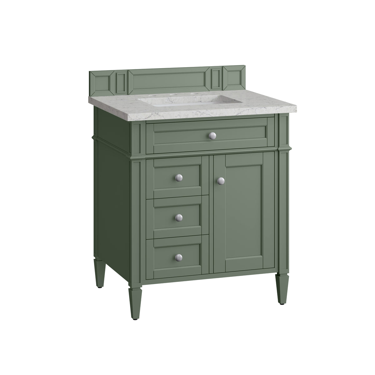 James Martin Brittany 30" Single Bathroom Vanity, Smokey Celadon, view 31