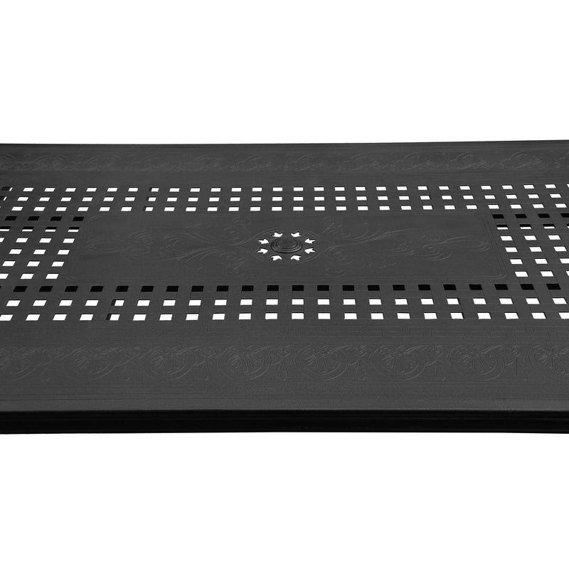 Traditional Outdoor Aluminum 95-in Rectangle Large Patio Dining Table by Sharicks