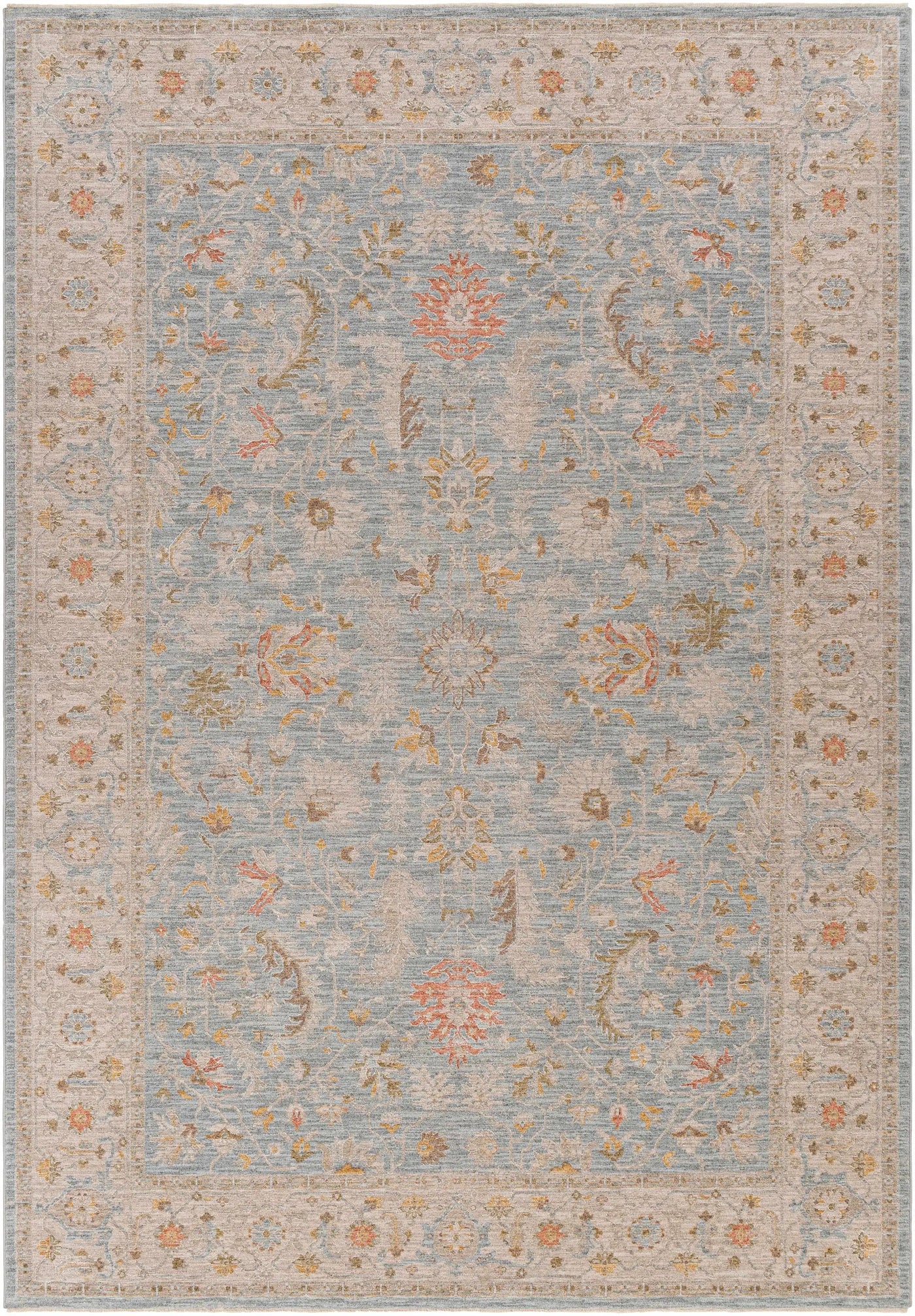 Edie Taupe Thick Luxe Oushak Rug by Boutique Rugs