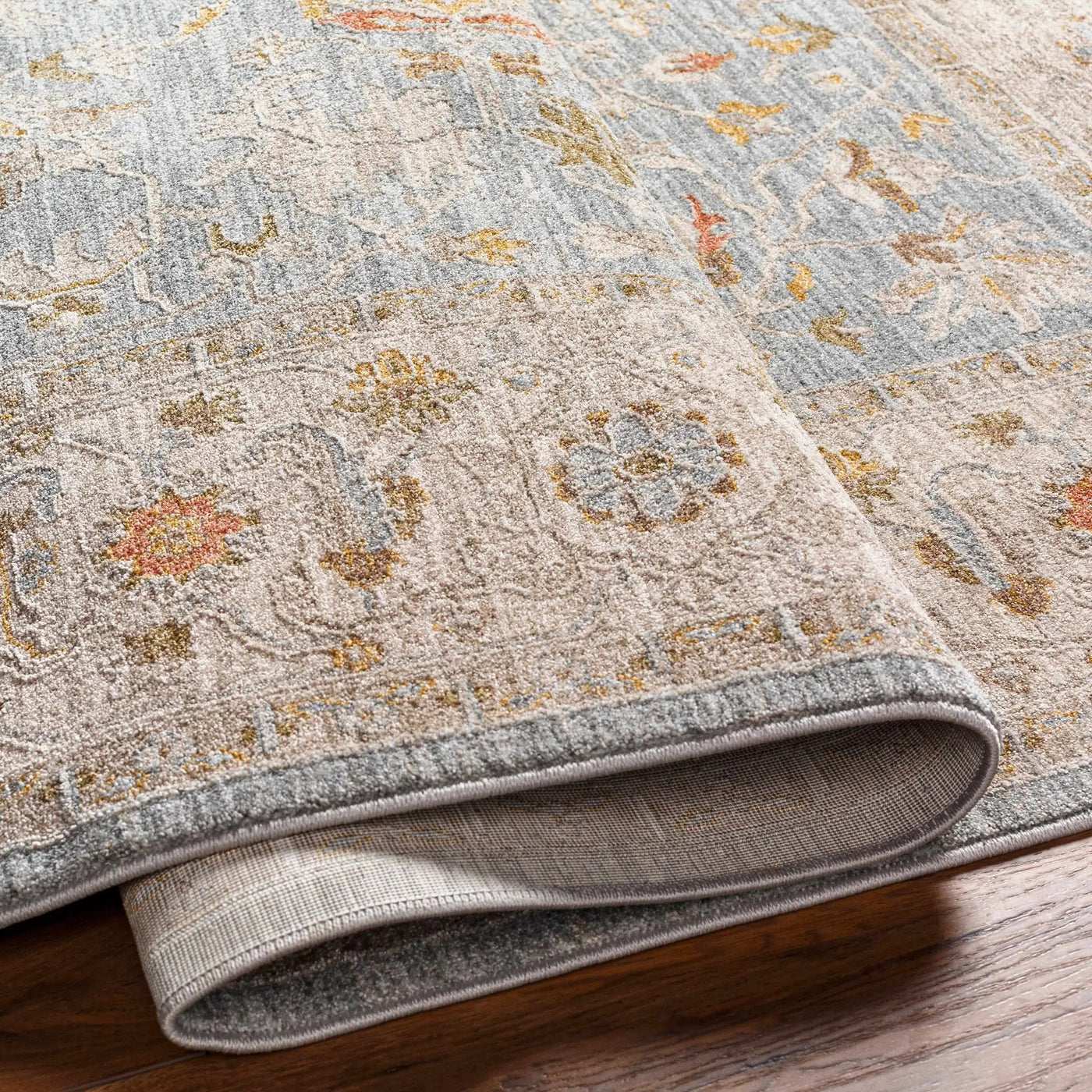 Edie Taupe Thick Luxe Oushak Rug by Boutique Rugs