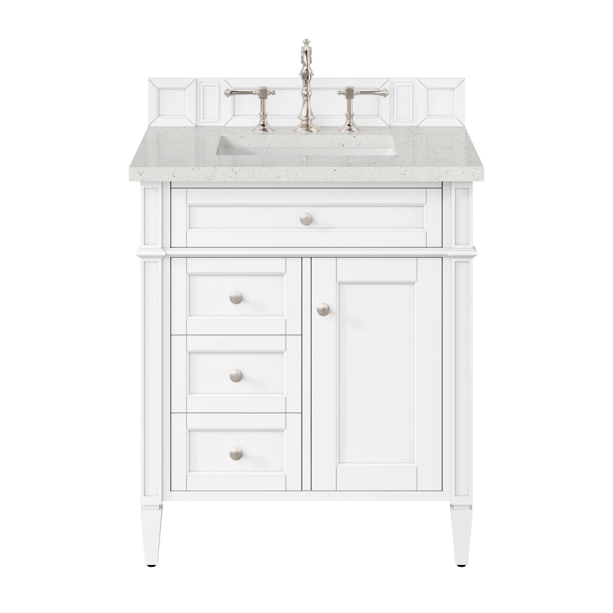 James Martin Brittany 30" Single Bathroom Vanity, Bright White, view 15