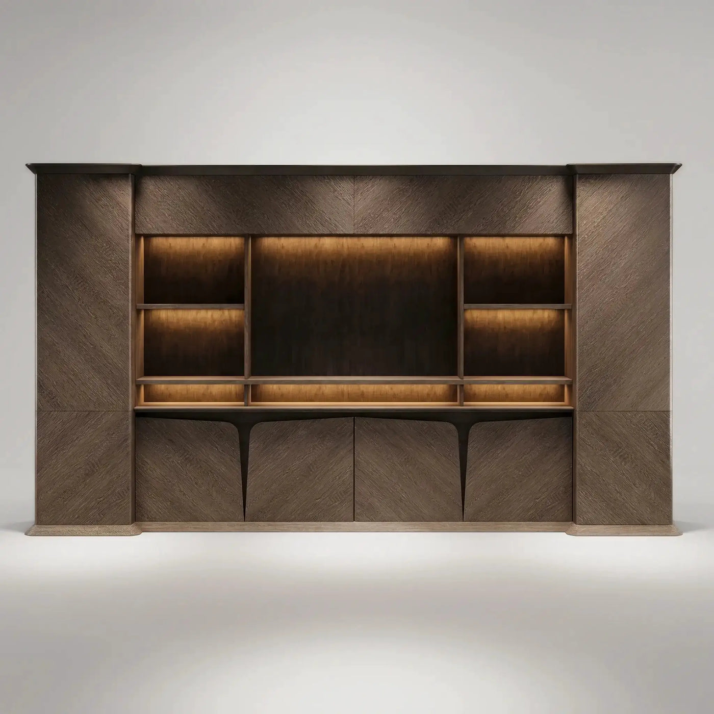 Brandy · Office Shelves w/ Integrated Lighting & Storage by Arc Grove