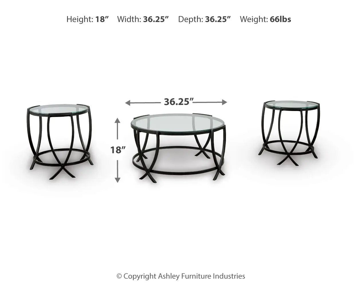 Tarrin - Occasional Table Set (Set of 3) - Black by Unique Piece Furniture