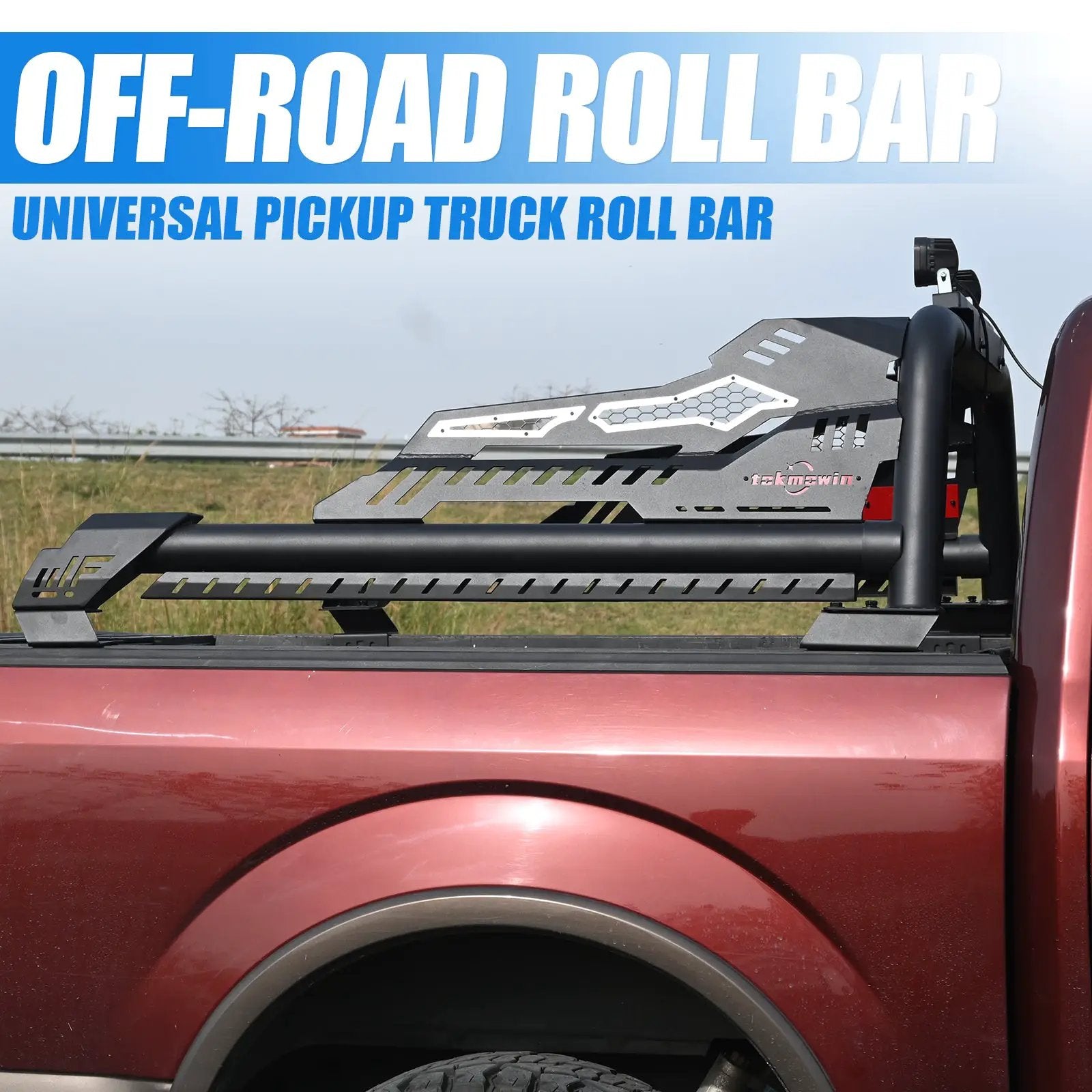 Universal Truck Bed Roll Bar, Steel Chase Rack Sport Bar by HouseOfZazla