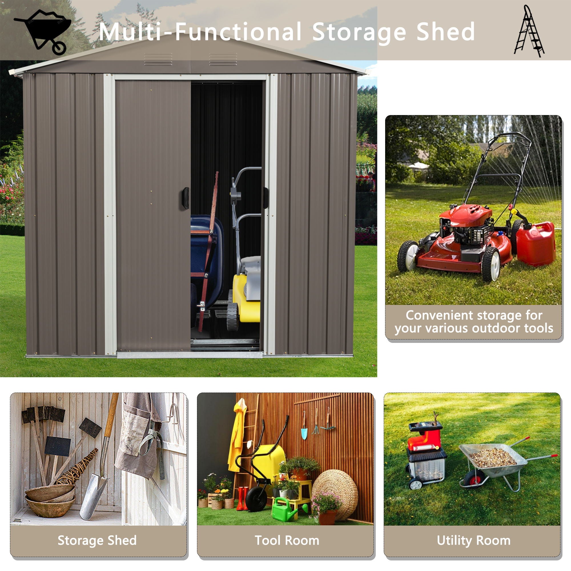 Outdoor Metal Storage Shed by HouseOfZazla
