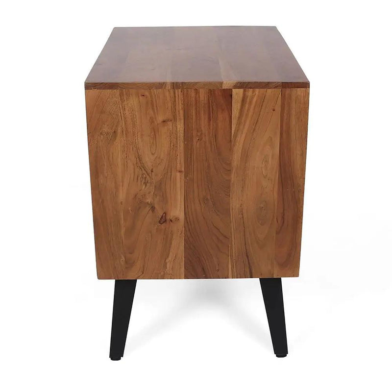Asther - Bedside Table - Natural Wood / Brown by Unique Piece Furniture