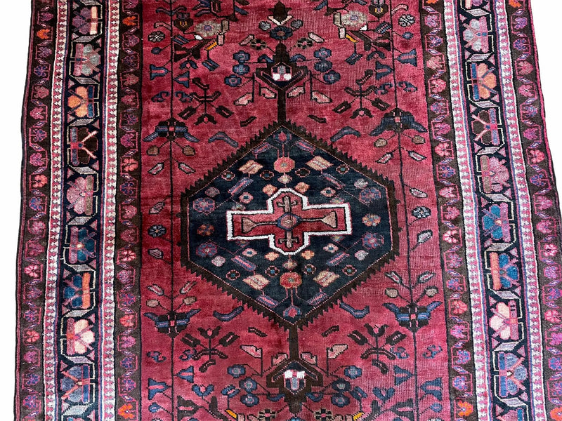 5.5 X 10 Handmade Wool Tribal Gallery Rug Wide Runner Corridor Rug Floral Red by Jewel Rugs
