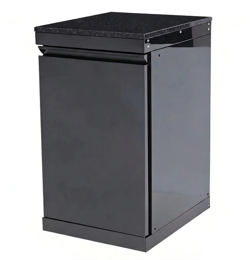 Black Single-door Storage Locker Outdoor Kitchen Islands by Chery Industrial