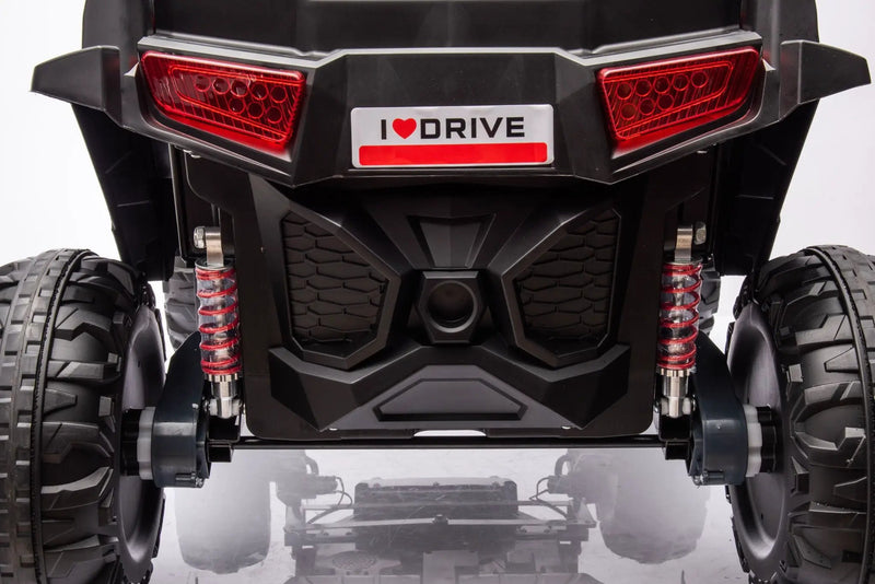 12V7A*1 30W*4 Four-Wheel Drive Seat One Button Start, Forward And Backward, High And Low Speed, Music, Front Light, Power Display, Two Doors Can Open, 2.4G R / C, Seat Belt Four Wheel Absorber by HouseOfZazla