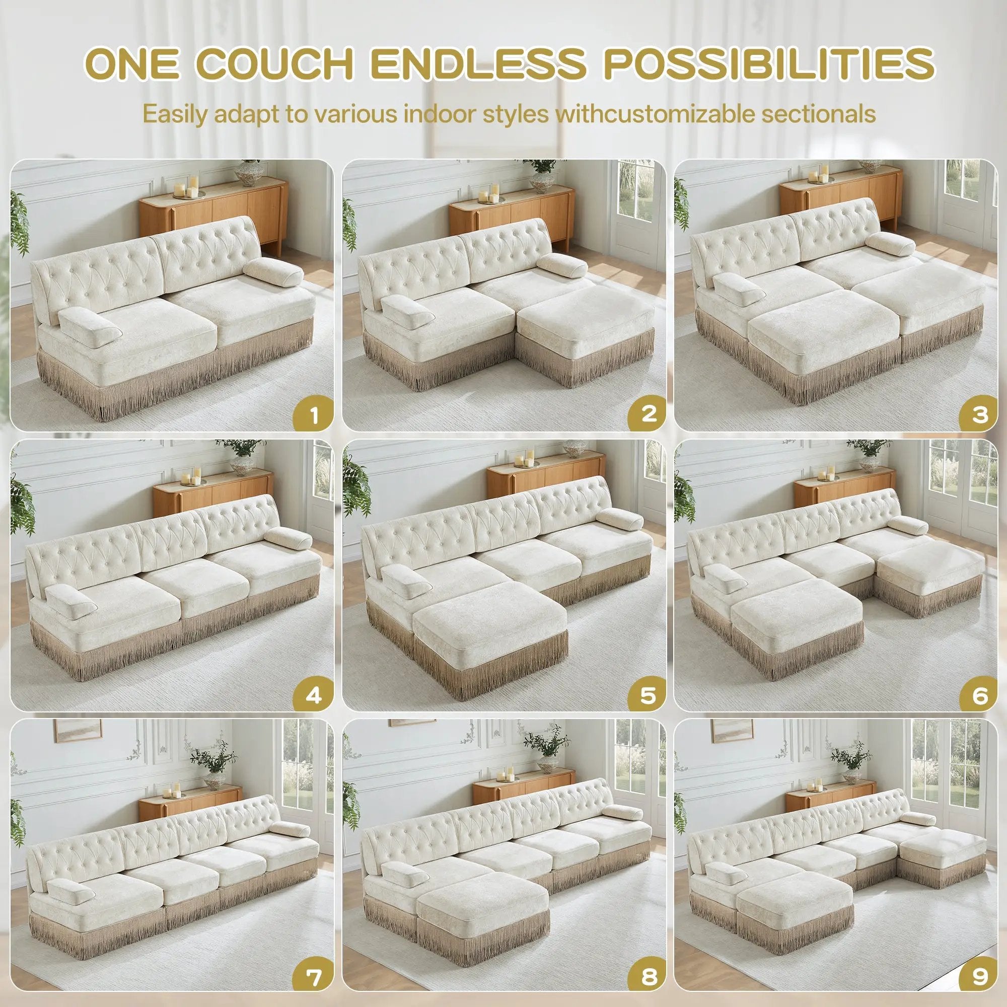 Soft Velvet Chesterfield Style Sofa by HouseOfZazla