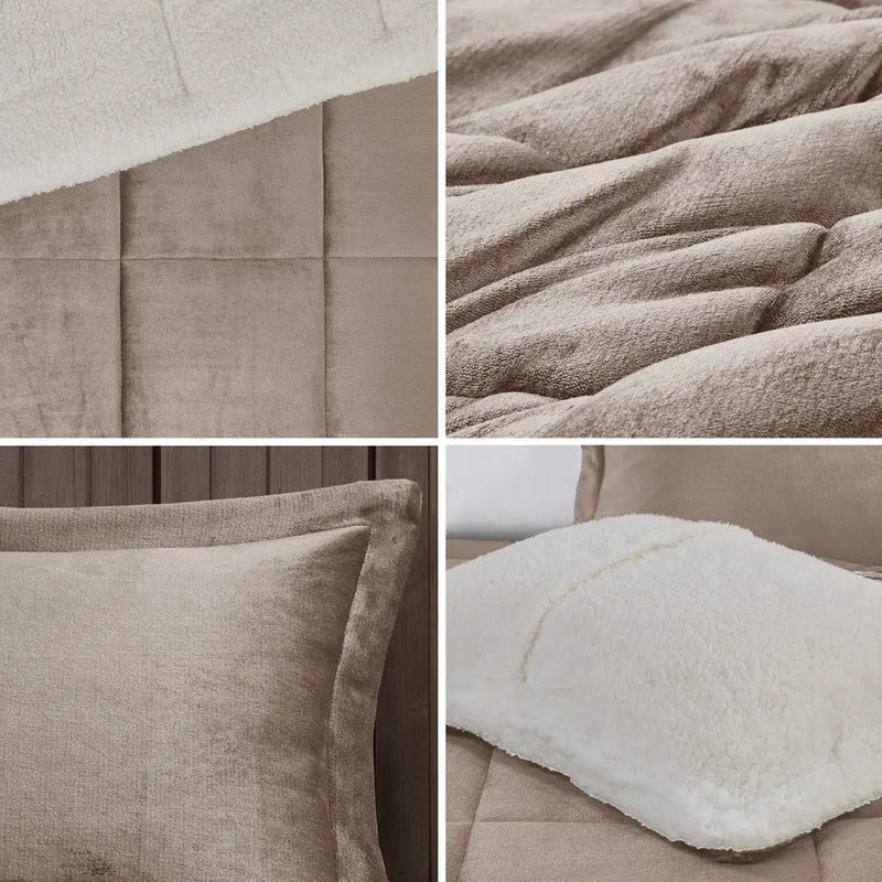 King Plush to Sherpa Down Alternative Comforter Set by HouseOfZazla