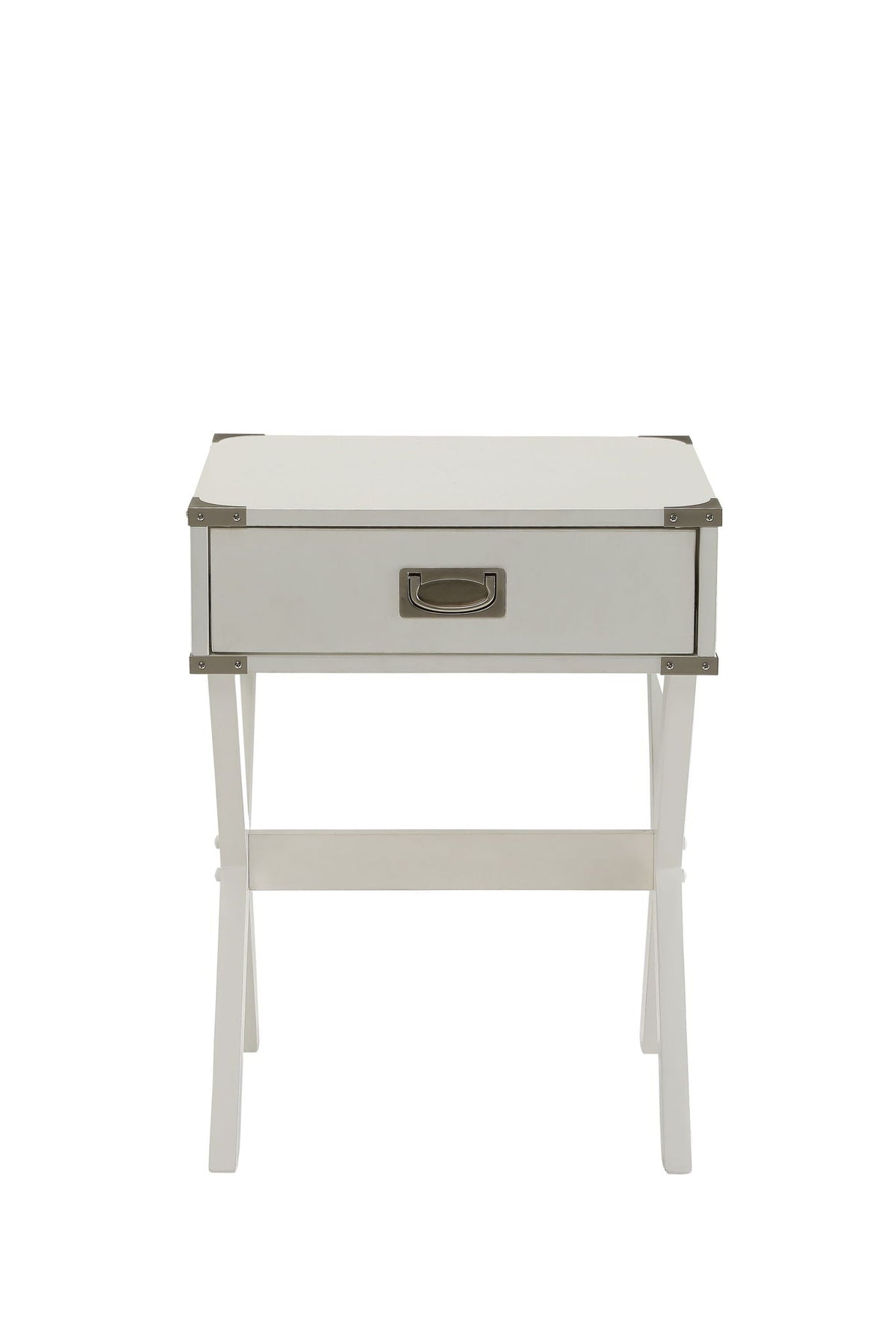 Modern Wood Accent Nightstand with Drawer - White, Black, Red, photo 11 of 12