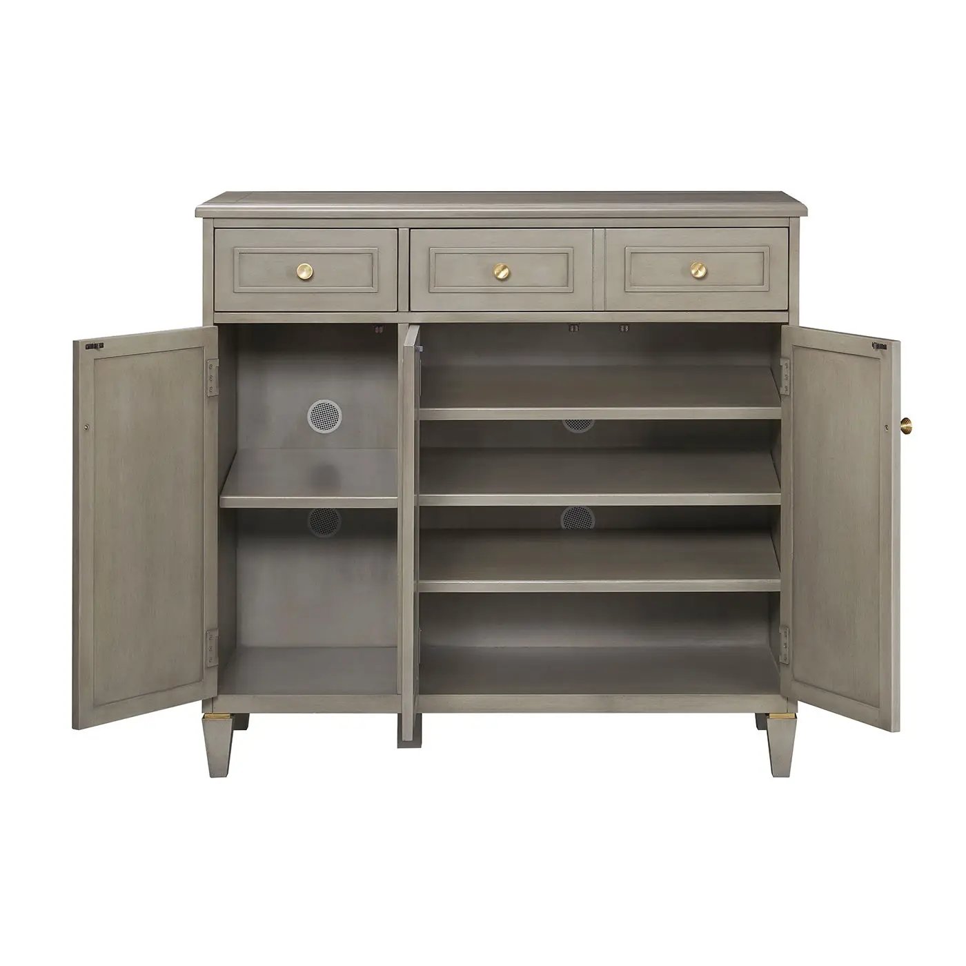 Dauphin - Handpainted Entryway Storage Cabinet - Gray Cashmere by HouseOfZazla