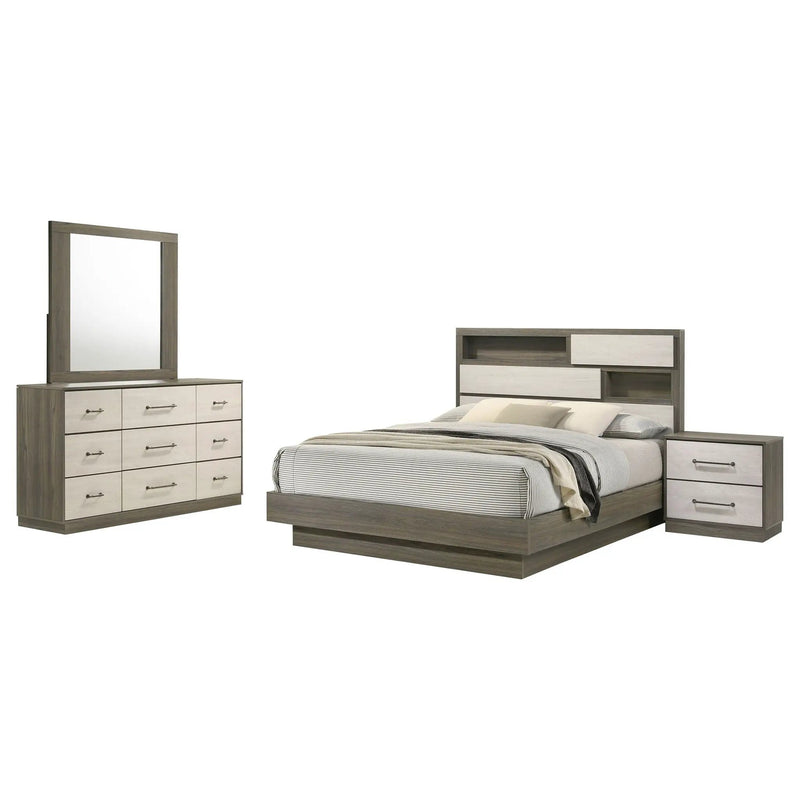 Fenwick 4-piece Eastern King Bedroom Set Grey Oak by Unique Piece Furniture