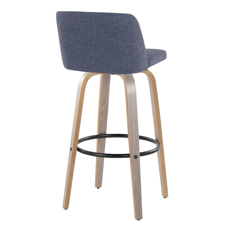 Toriano - Fixed Height Contemporary Barstool With Swivel With Round Footrest (Set of 2) by Unique Piece Furniture