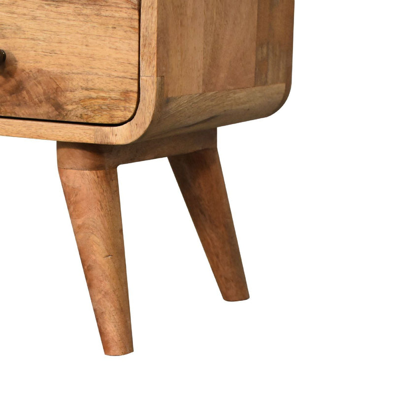 Mini Curved Media Unit - Oak by HouseOfZazla