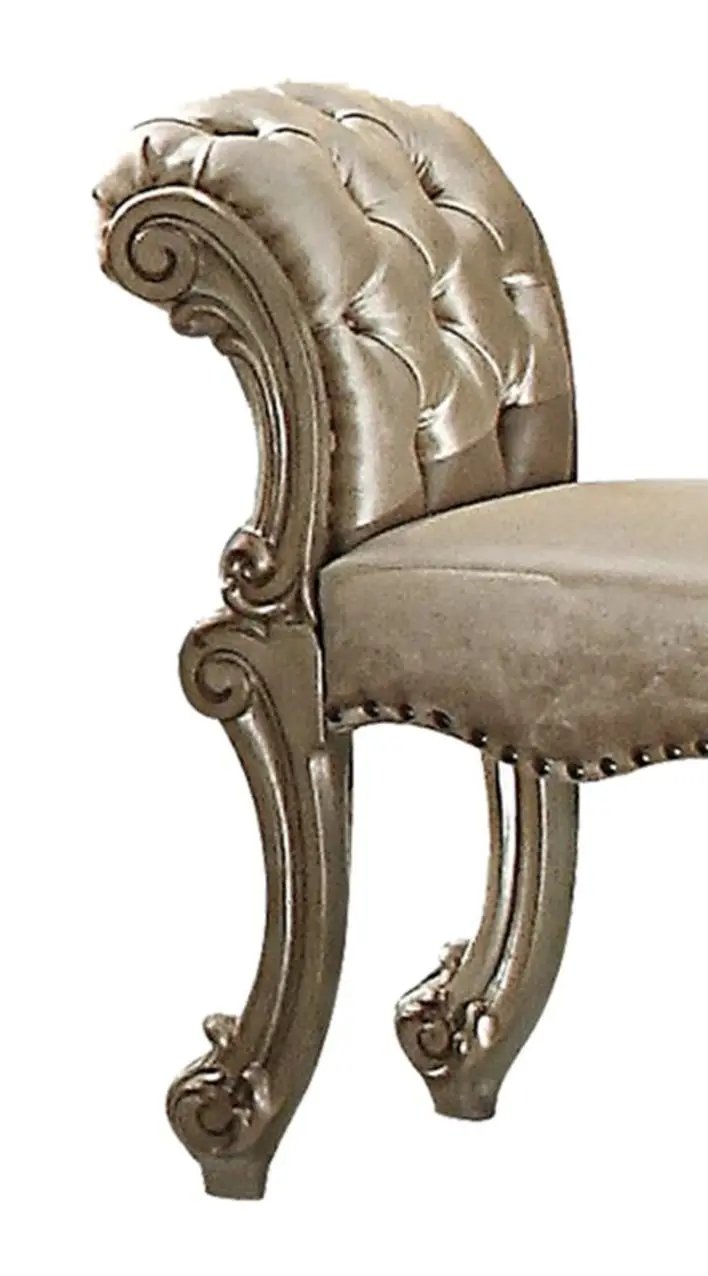 Vendome - Vanity Stool - Gold Patina / Bone by HouseOfZazla