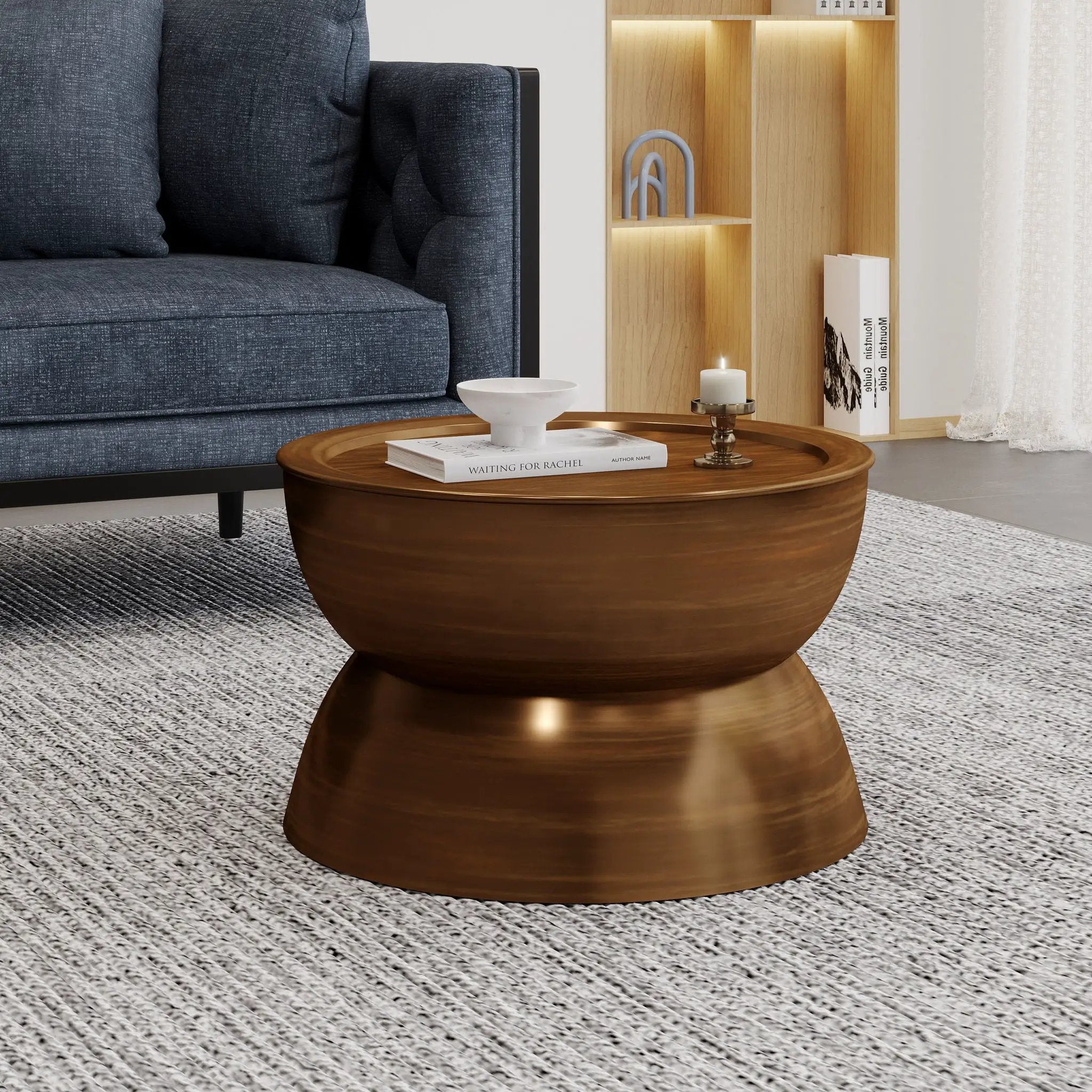 Sparling Modern Iron Hourglass Coffee Table by HouseOfZazla