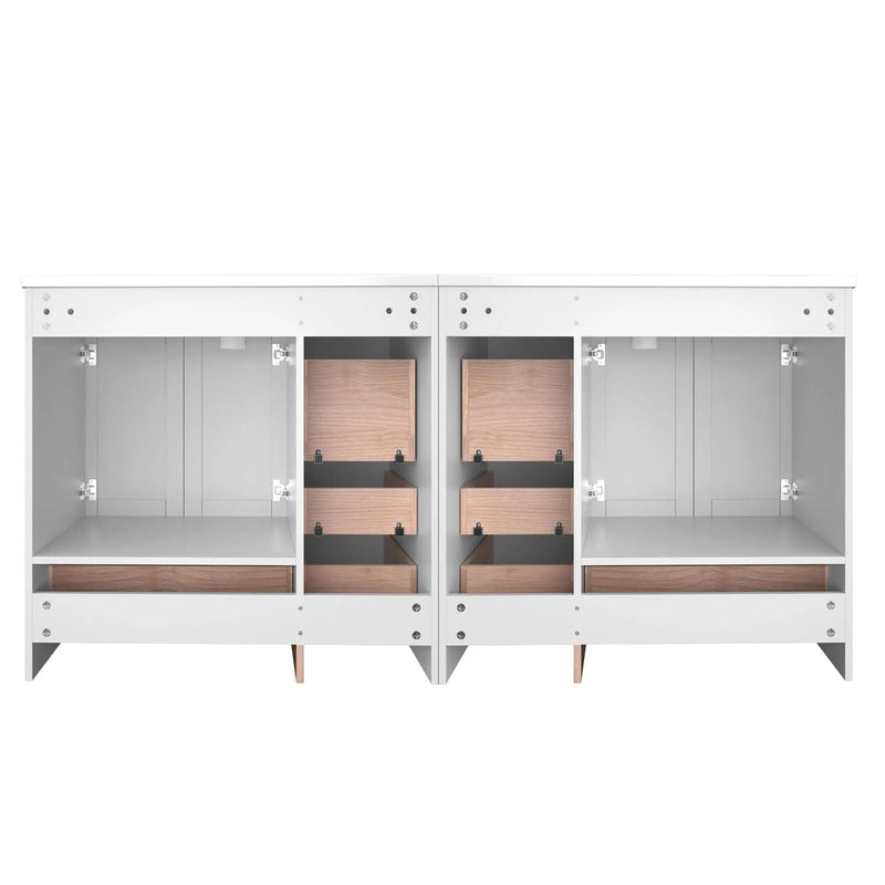 Shaker Free Standing Bathroom Vanity Cabinet & Sink, Soft Close Drawers, Soft Close Doors by HouseOfZazla