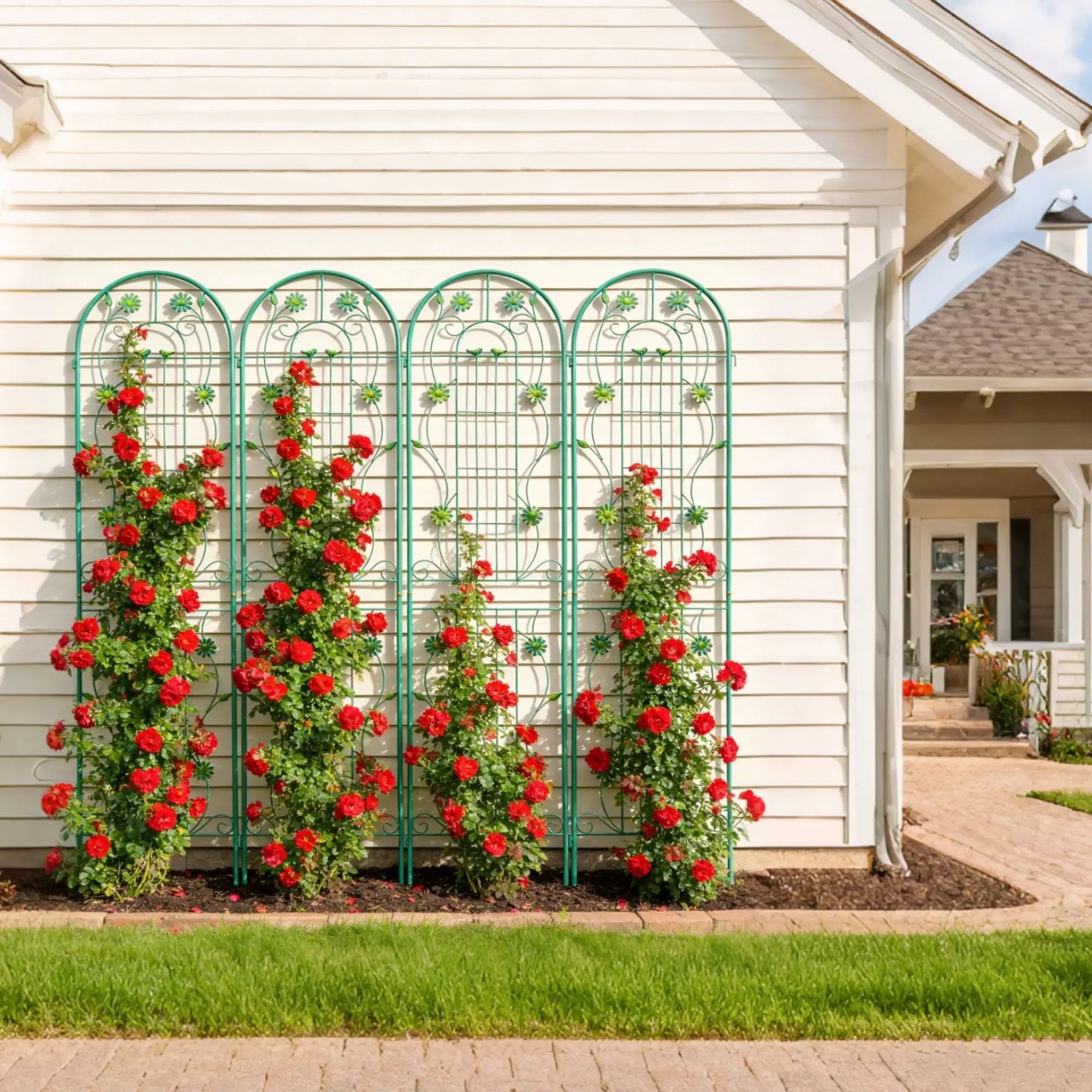 Metal Garden Trellis Rustproof Trellis For Climbing Plant Outdoor Flower Support by Unique Piece Furniture