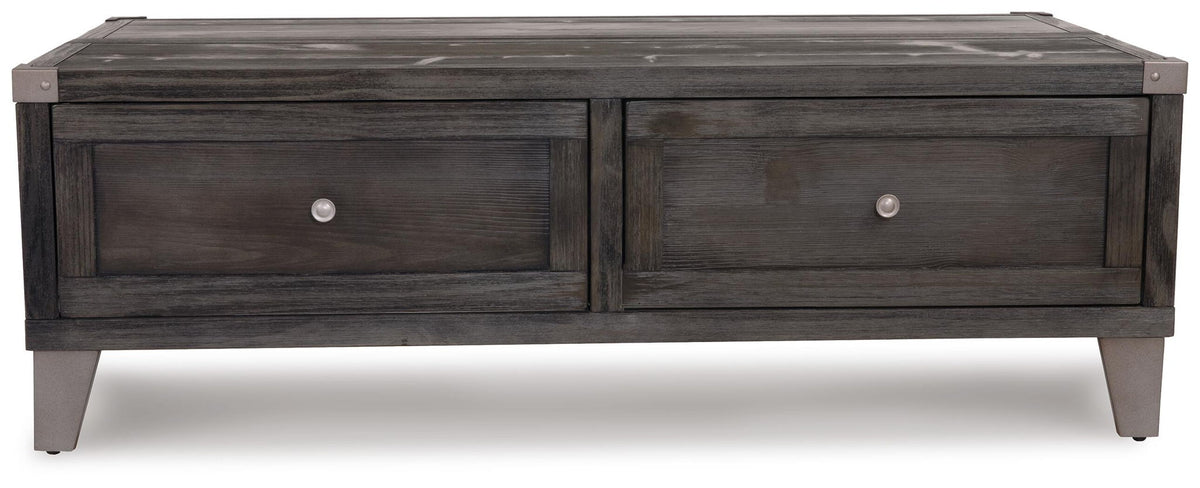 Todoe - Lift Top Cocktail Table - Dark Gray, photo 7 of 7