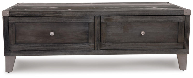 Todoe - Lift Top Cocktail Table - Dark Gray, photo 7 of 7