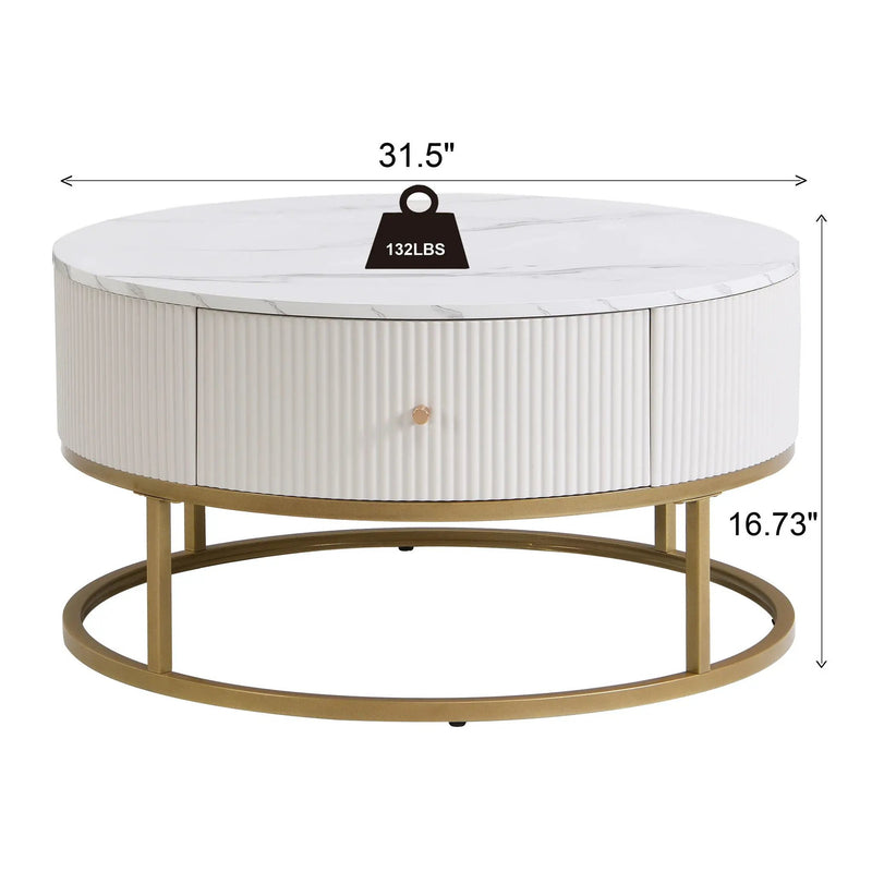 Modern Round Table With Drawers by HouseOfZazla