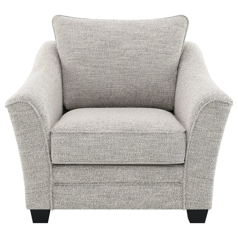 Tomkins Boucle Upholstered Chair Light Grey by Unique Piece Furniture