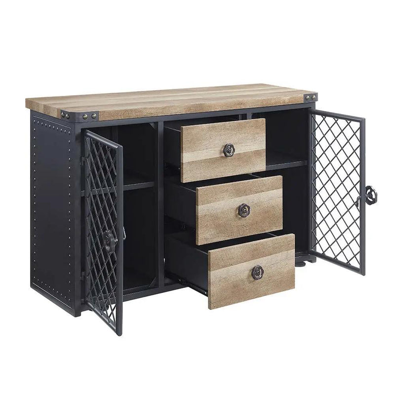 Edina - Server - Oak & Sandy Black by Unique Piece Furniture