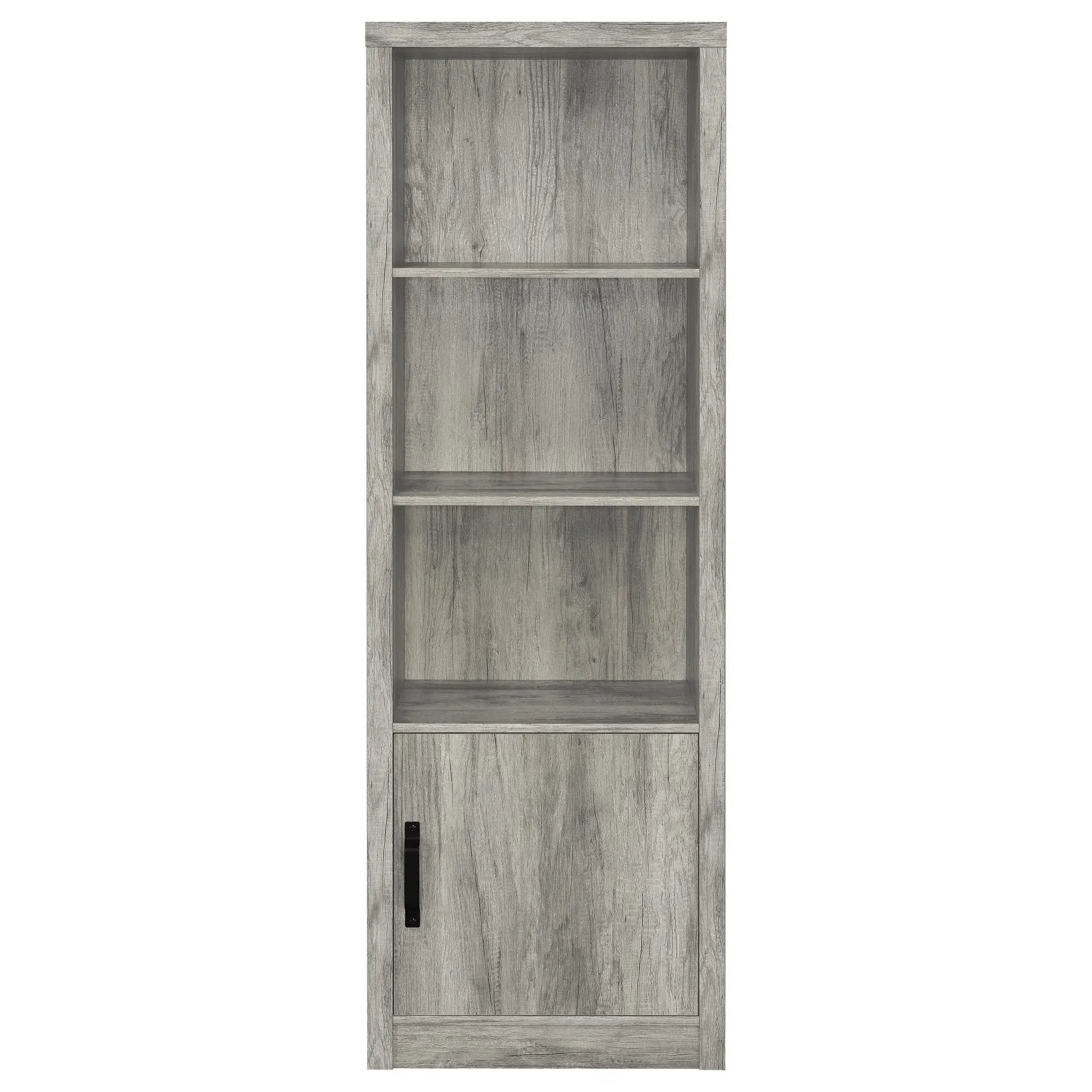 Burke 4-shelf Engineered Wood Media Tower Grey Driftwood by Unique Piece Furniture