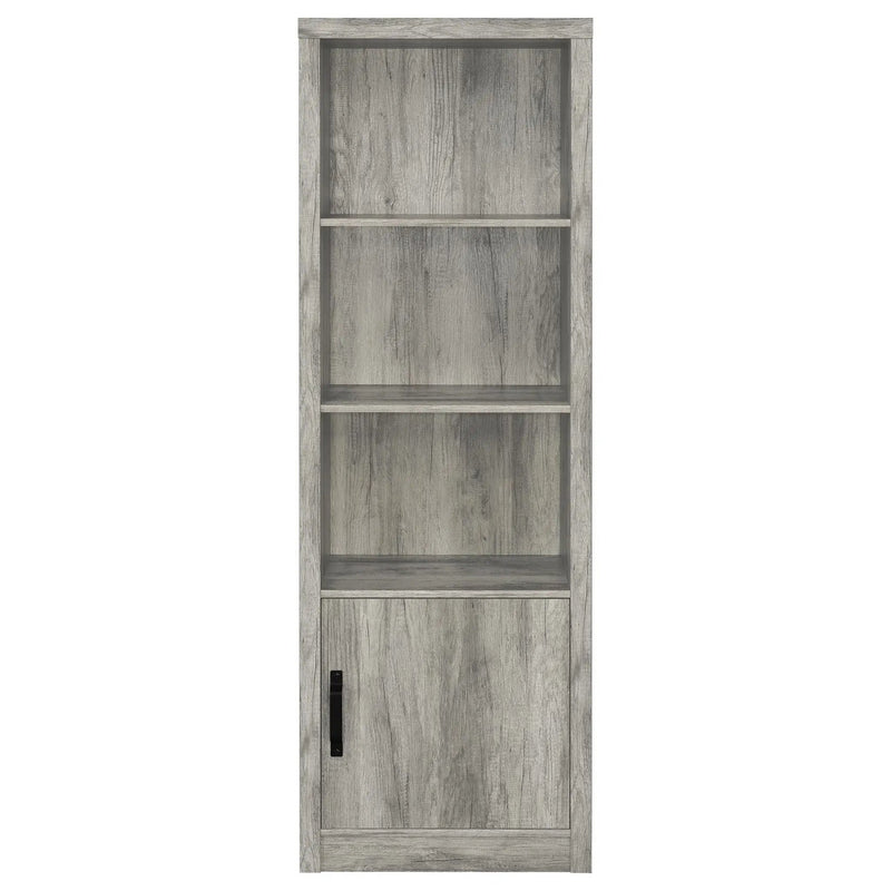 Burke 4-shelf Engineered Wood Media Tower Grey Driftwood by Unique Piece Furniture