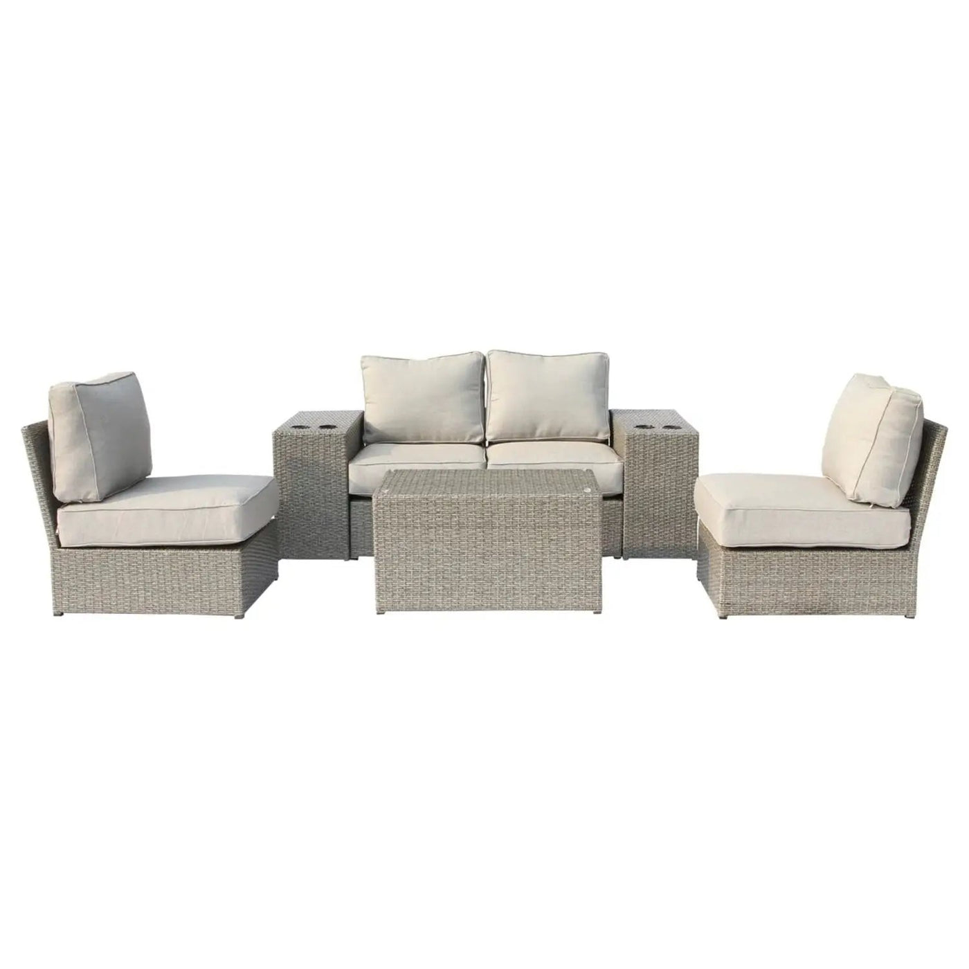 Stylish Modular Wicker Patio Seating Group by HouseOfZazla
