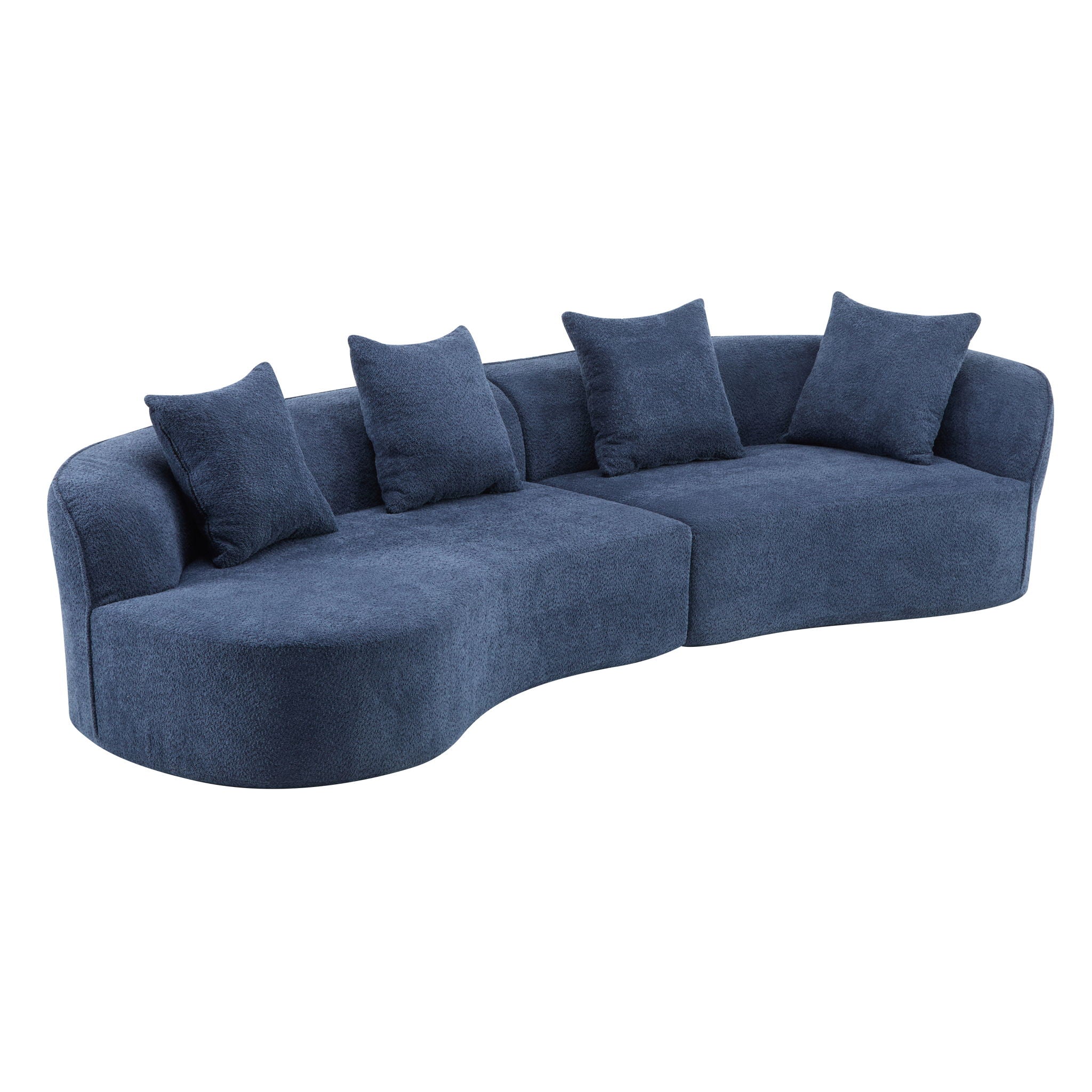 Elegant Curved Sectional Sofa With Full Foam Comfort by HouseOfZazla