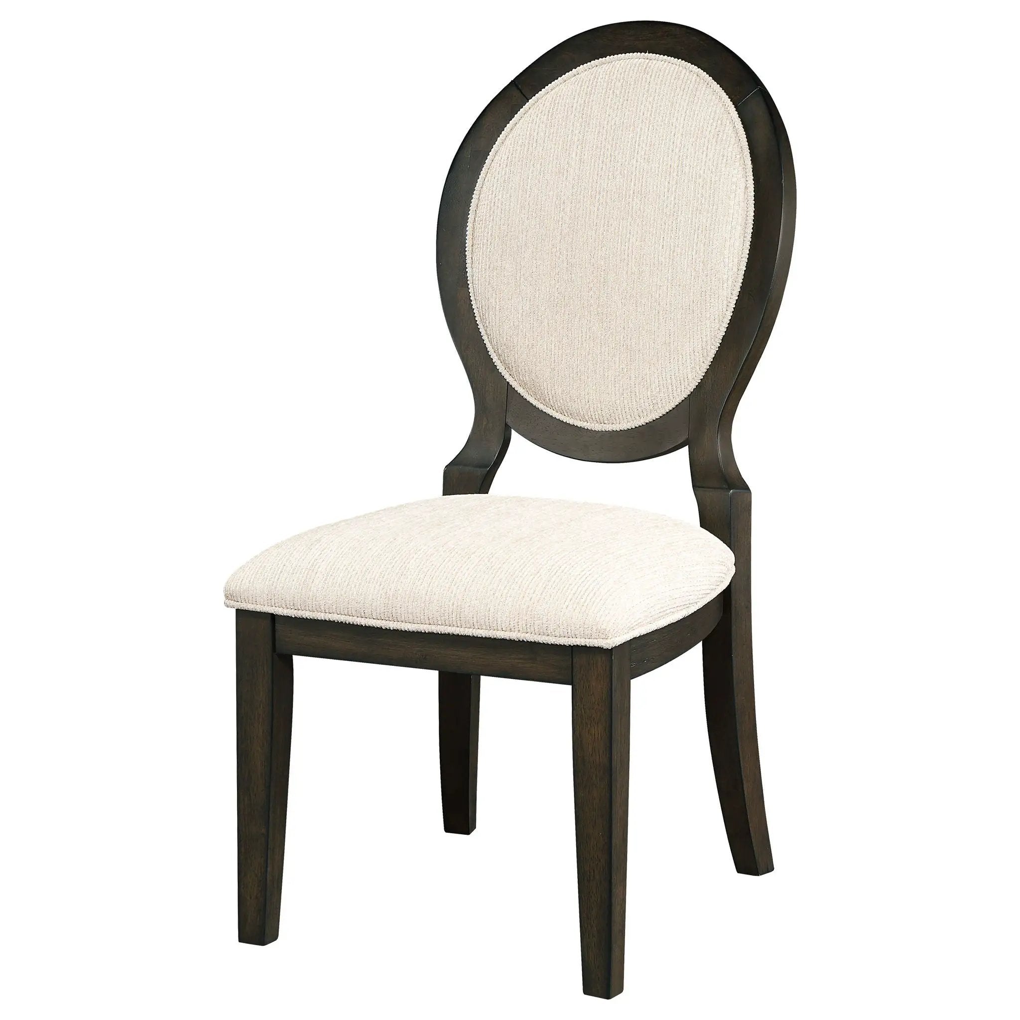 Twyla Oval Back Dining Side Chair Dark Cocoa (Set of 2) by Unique Piece Furniture