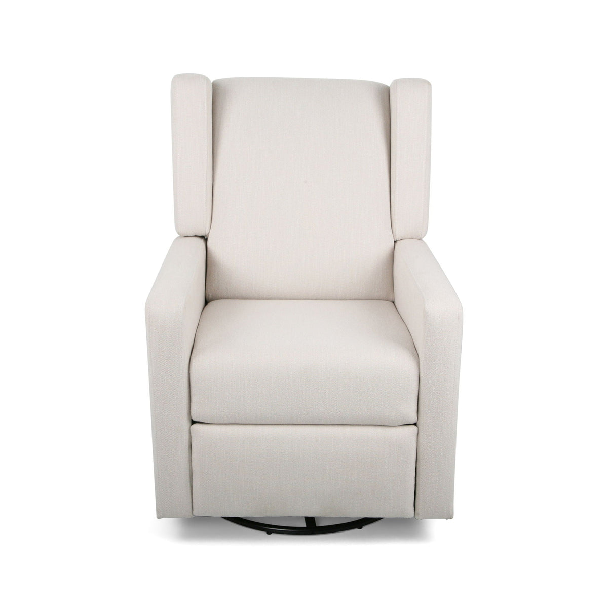 Landau Contemporary Fabric Upholstered Swivel Recliner, photo 3 of 21