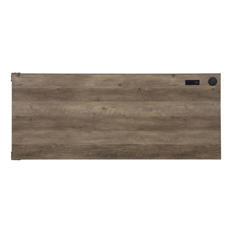 Zakwani - 48" Writing Desk With USB - Rustic Oak & Black by Unique Piece Furniture