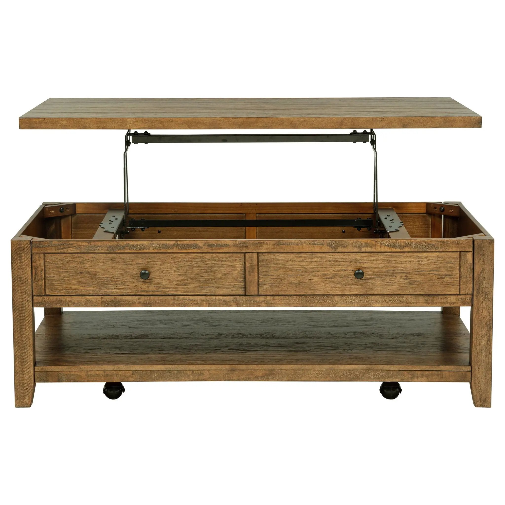 Payne 48-inch Mobile Lift Top Coffee Table Distressed Brown by Unique Piece Furniture
