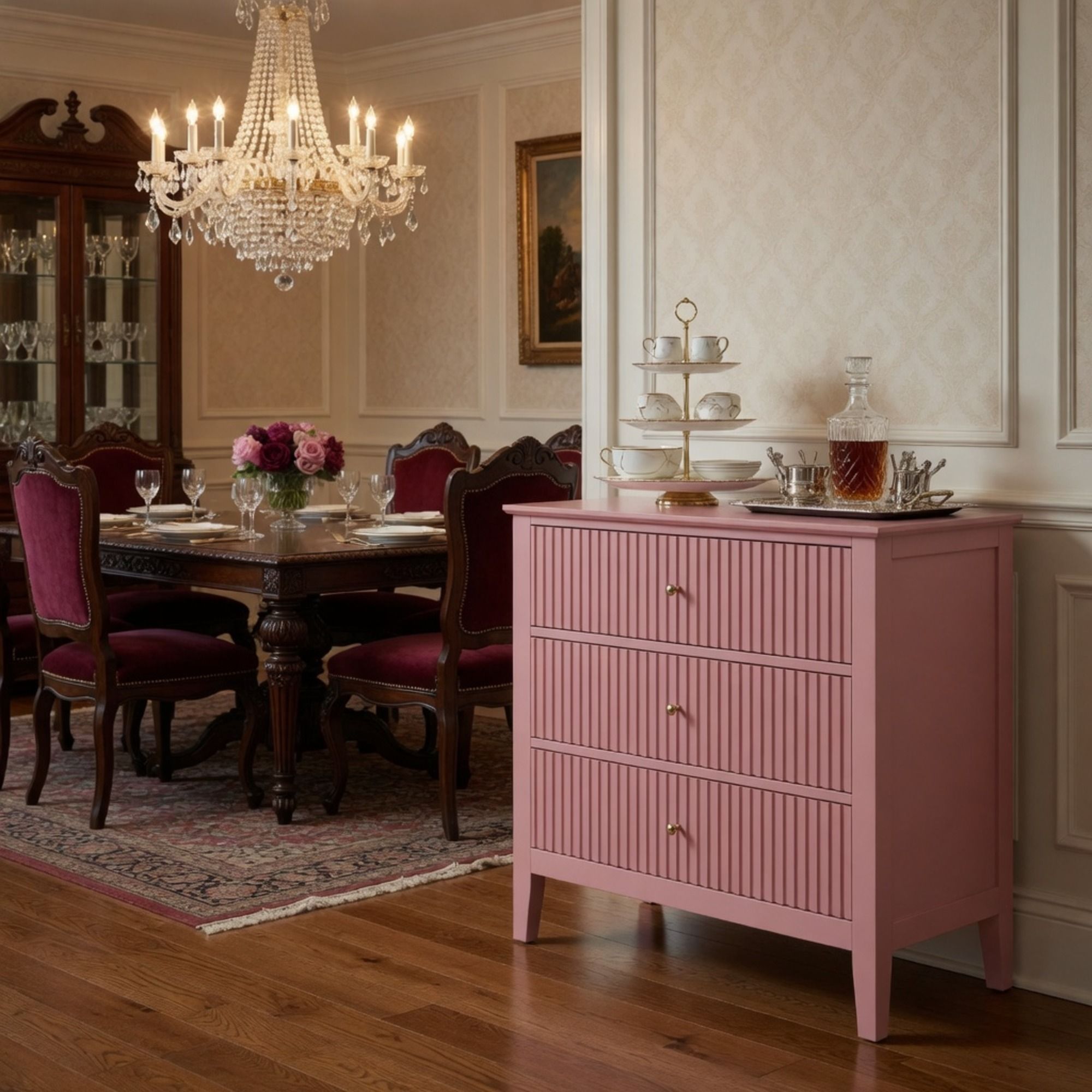 Fluted 3 Drawer Nightstand With Soft Close Slides by HouseOfZazla