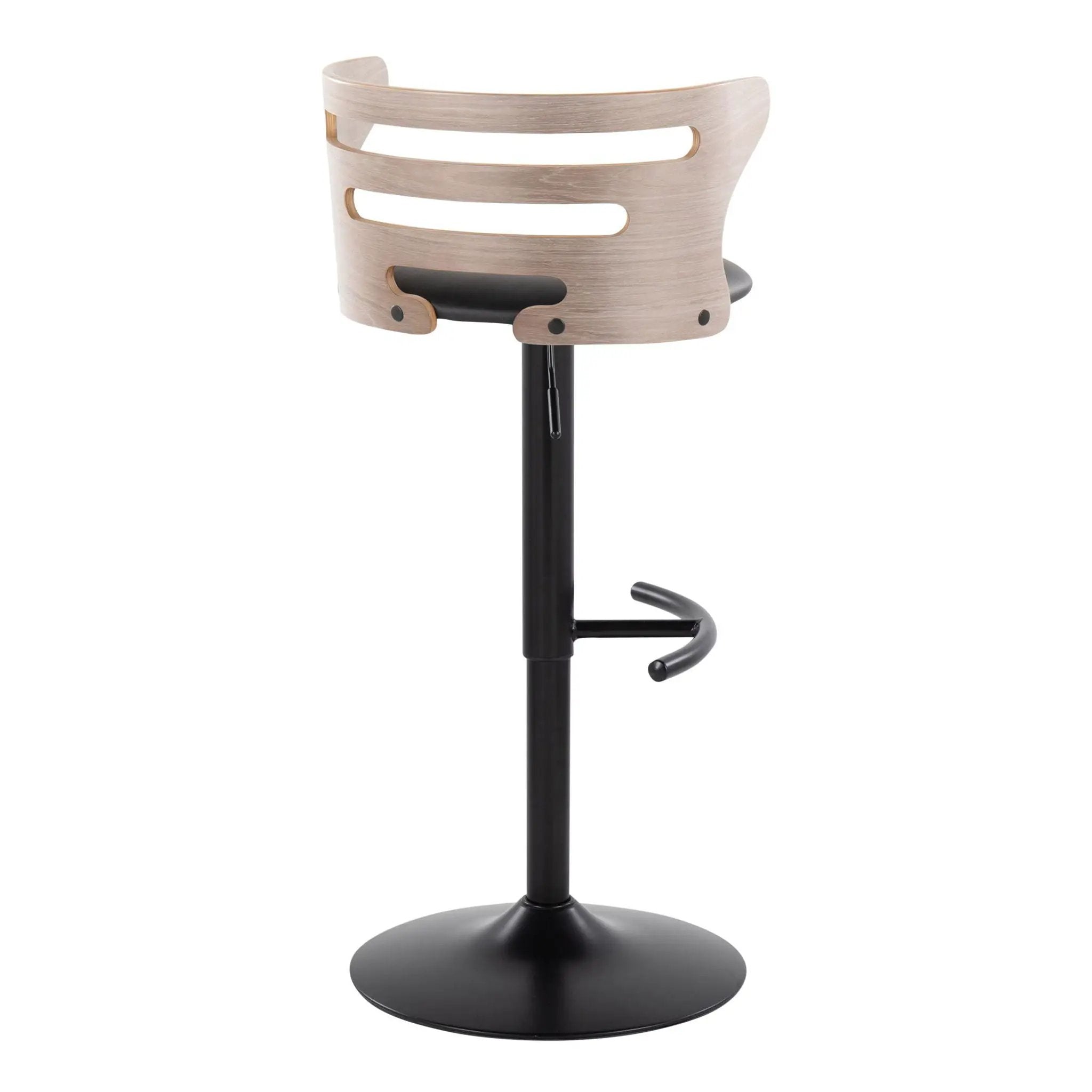 Cosi - Mid Century Modern Adjustable Barstool, Swivel With Rounded T Footrest (Set of 2) by Unique Piece Furniture