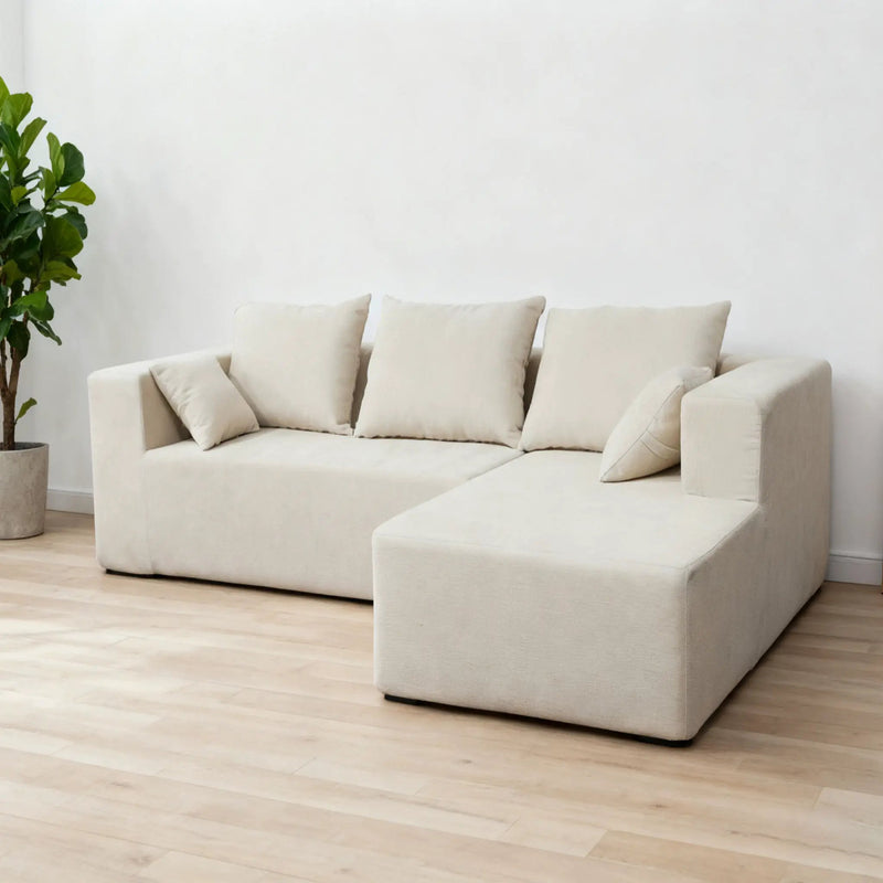 Modular Corner Sofa With Soft Fabric by HouseOfZazla